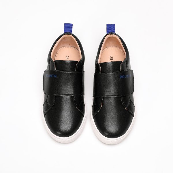 Wide Velcro sneakers with blue ribbonsizes