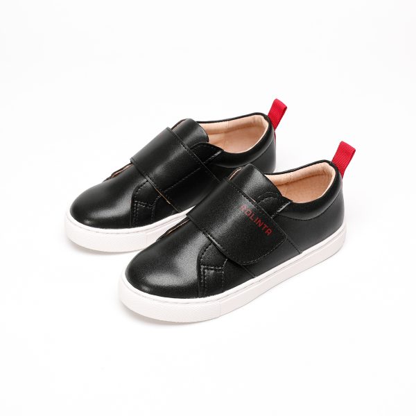Wide Velcro sneakers with red ribbonsize