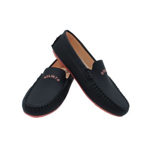 black Moccasin with inscription
