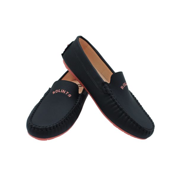 black Moccasin with inscription